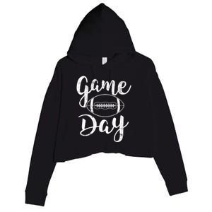 Game Day Football Cute Football Top Meaningful Gift Crop Fleece Hoodie