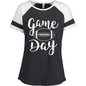 Game Day Football Cute Football Top Meaningful Gift Enza Ladies Jersey Colorblock Tee