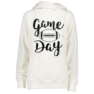 Game Day Football Cute Football Top Meaningful Gift Womens Funnel Neck Pullover Hood