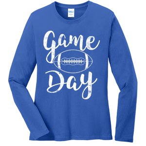 Game Day Football Cute Football Top Meaningful Gift Ladies Long Sleeve Shirt