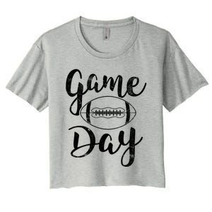 Game Day Football Cute Football Top Meaningful Gift Women's Crop Top Tee