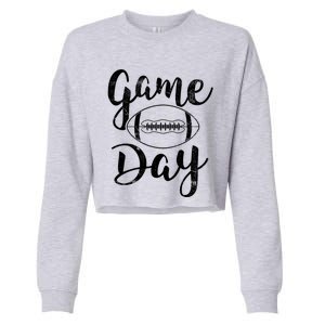 Game Day Football Cute Football Top Meaningful Gift Cropped Pullover Crew