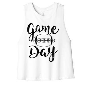 Game Day Football Cute Football Top Meaningful Gift Women's Racerback Cropped Tank