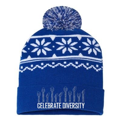 Guitar Design For Women Guitarist Guitar Lovers USA-Made Snowflake Beanie