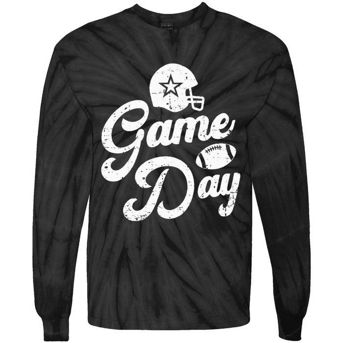 Game Day Fantasy Football Season FunnyVintage Tie-Dye Long Sleeve Shirt