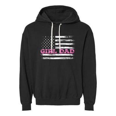 Girl Dad FatherS Day Dad Daughter Dad Of Outnumbered Garment-Dyed Fleece Hoodie