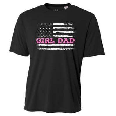 Girl Dad FatherS Day Dad Daughter Dad Of Outnumbered Cooling Performance Crew T-Shirt