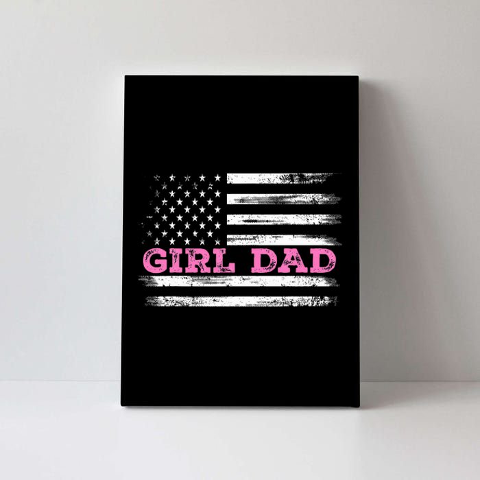 Girl Dad FatherS Day Dad Daughter Dad Of Outnumbered Canvas