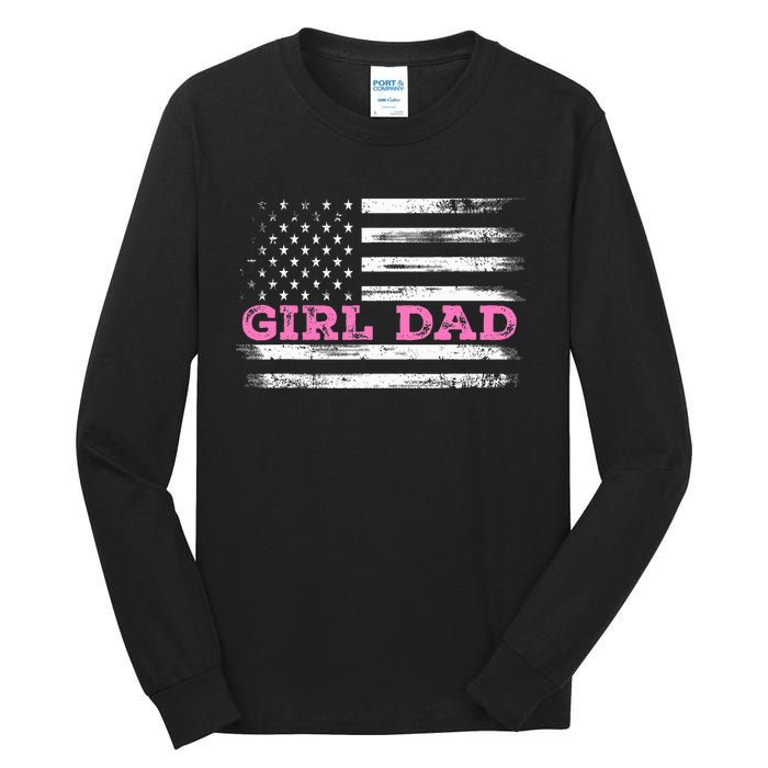 Girl Dad FatherS Day Dad Daughter Dad Of Outnumbered Tall Long Sleeve T-Shirt