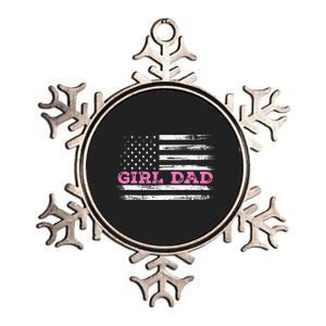 Girl Dad FatherS Day Dad Daughter Dad Of Outnumbered Metallic Star Ornament