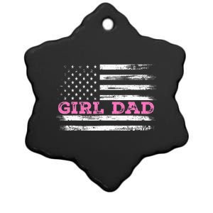 Girl Dad FatherS Day Dad Daughter Dad Of Outnumbered Ceramic Star Ornament