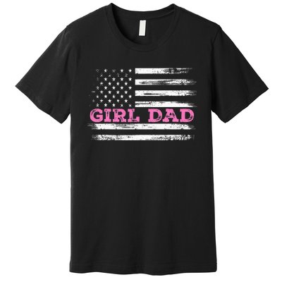 Girl Dad FatherS Day Dad Daughter Dad Of Outnumbered Premium T-Shirt