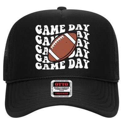 Game Day Football Fan High Crown Mesh Back Trucker Hat