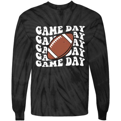 Game Day Football Fan Tie-Dye Long Sleeve Shirt