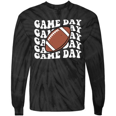 Game Day Football Fan Tie-Dye Long Sleeve Shirt