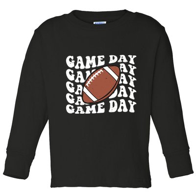 Game Day Football Fan Toddler Long Sleeve Shirt