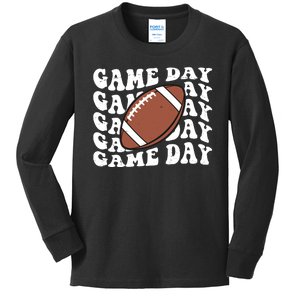 Game Day Football Fan Kids Long Sleeve Shirt