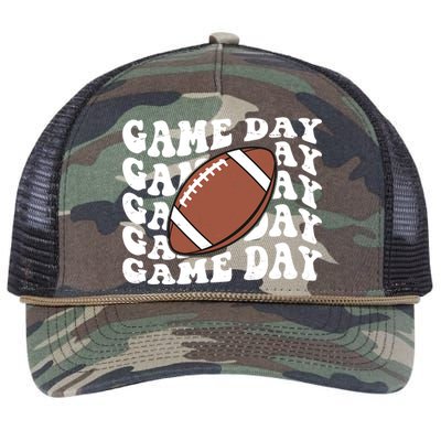 Game Day Football Fan Retro Rope Trucker Hat Cap