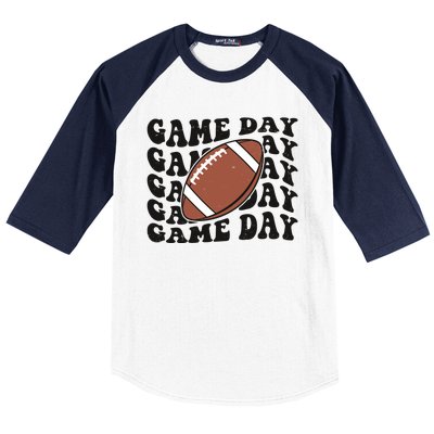 Game Day Football Fan Baseball Sleeve Shirt