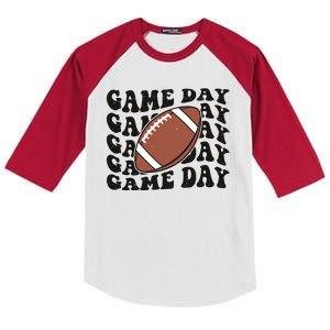 Game Day Football Fan Kids Colorblock Raglan Jersey