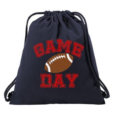 Game Day Football MOM AUNT SISTER BROTHER Drawstring Bag