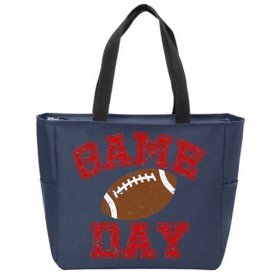 Game Day Football MOM AUNT SISTER BROTHER Zip Tote Bag