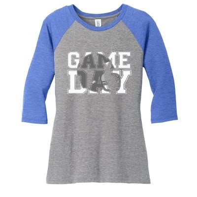 Game Day Fantasy Football Season Funny Women's Tri-Blend 3/4-Sleeve Raglan Shirt