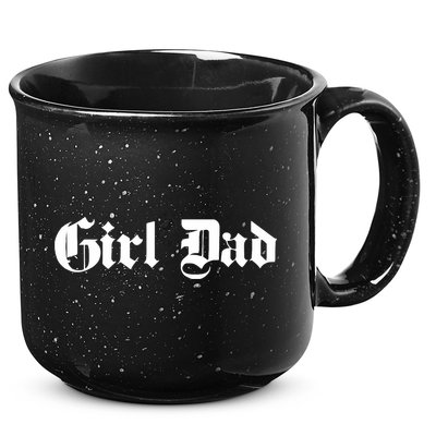 Girl Dad - Father of Girl - Old School / Gothic - Classic 15oz Campfire Ceramic Mug