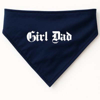 Girl Dad - Father of Girl - Old School / Gothic - Classic USA-Made Doggie Bandana