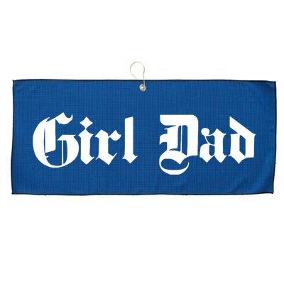 Girl Dad - Father of Girl - Old School / Gothic - Classic Large Microfiber Waffle Golf Towel