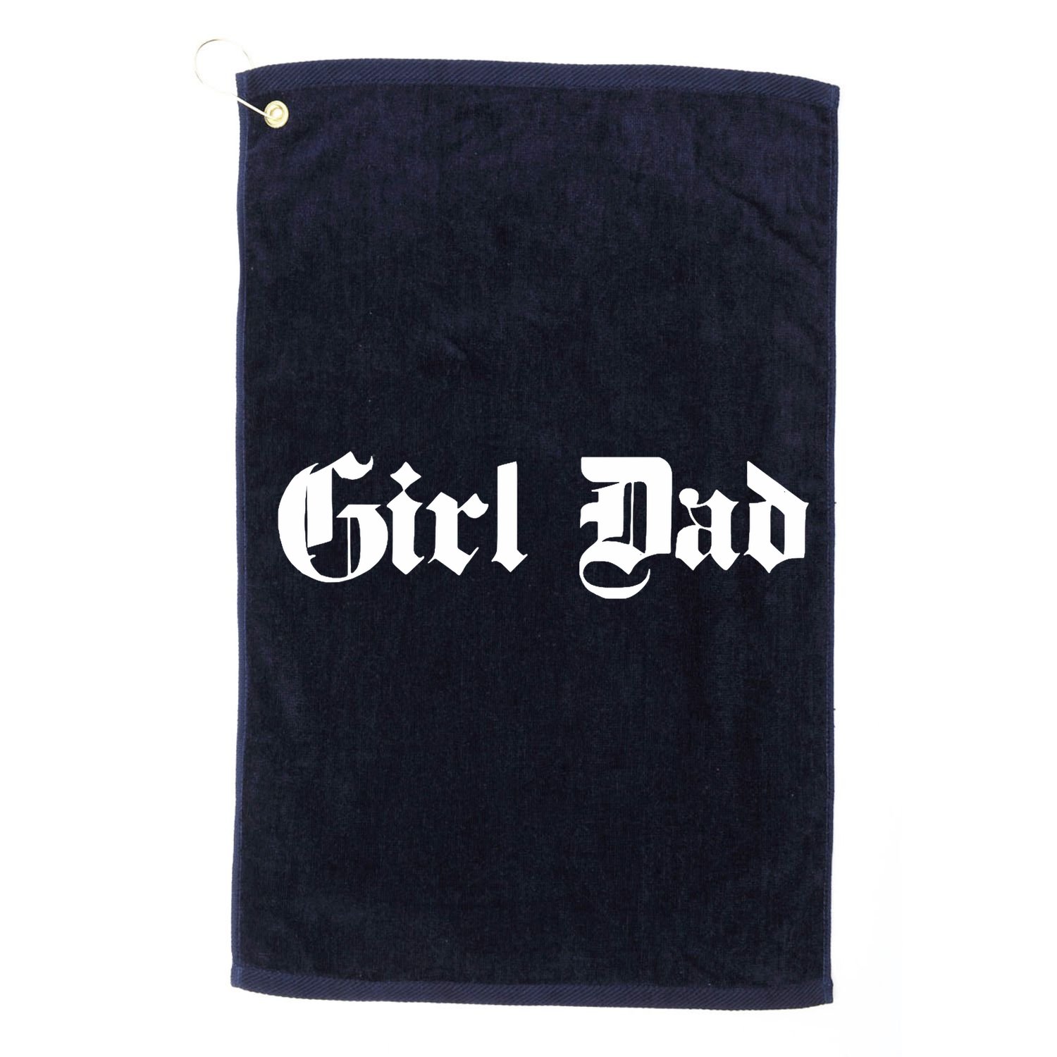 Girl Dad - Father of Girl - Old School / Gothic - Classic Golf Towel