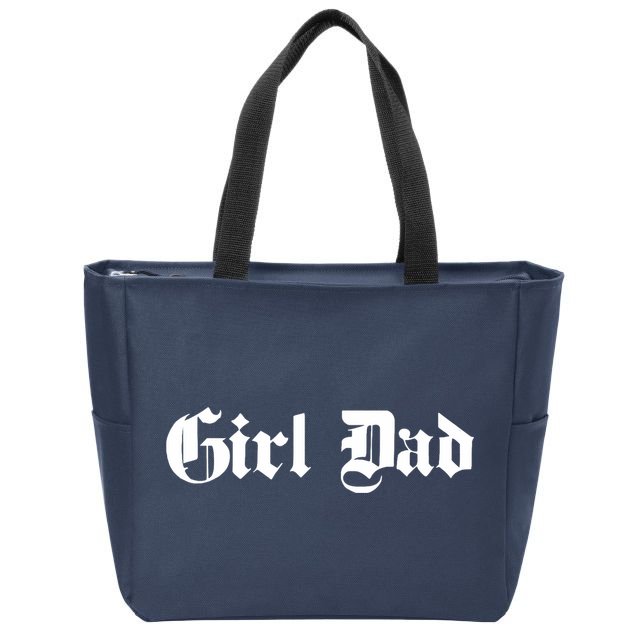 Girl Dad - Father of Girl - Old School / Gothic - Classic Zip Tote Bag