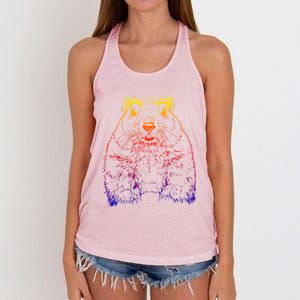 Groundhog Day Funny February Animal Forecasting Meaningful Gift Women's Knotted Racerback Tank