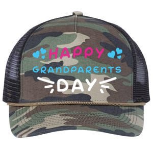 Grandparents Day Retro Rope Trucker Hat Cap