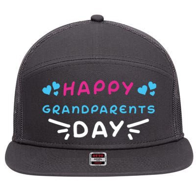 Grandparents Day 7 Panel Mesh Trucker Snapback Hat