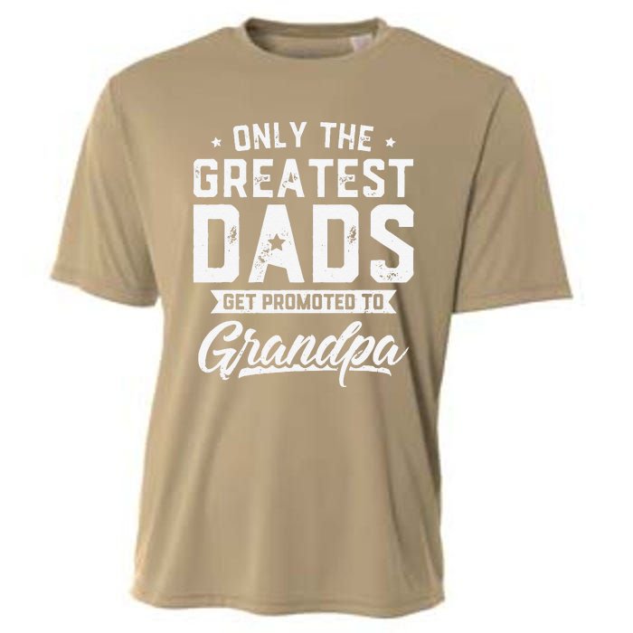 Greatest Dads Get Promoted To Grandpa Fathers Day Cooling Performance Crew T-Shirt