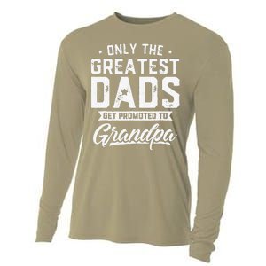 Greatest Dads Get Promoted To Grandpa Fathers Day Cooling Performance Long Sleeve Crew