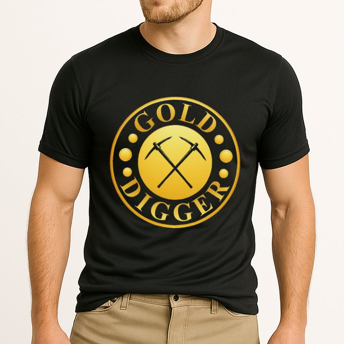 Gold Digger Gold Mining Gold Miner Cooling Performance Crew T-Shirt
