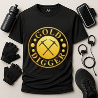 Gold Digger Gold Mining Gold Miner Cooling Performance Crew T-Shirt