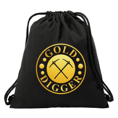 Gold Digger Gold Mining Gold Miner Drawstring Bag