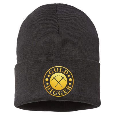 Gold Digger Gold Mining Gold Miner Sustainable Knit Beanie
