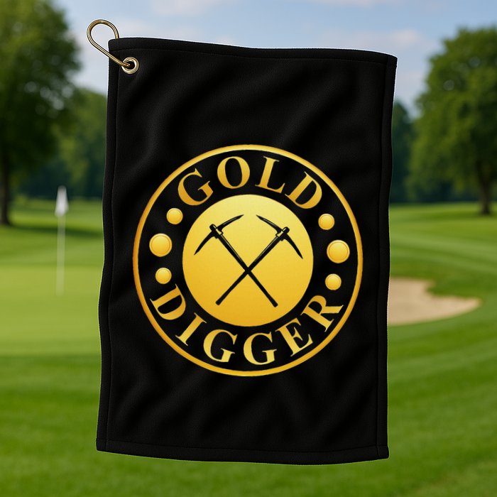 Gold Digger Gold Mining Gold Miner Golf Towel
