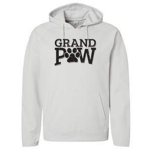 Grandpaw Dog Grandpa Shirts Grand Paw Gifts Men Dad Father Performance Fleece Hoodie