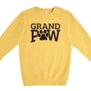 Grandpaw Dog Grandpa Shirts Grand Paw Gifts Men Dad Father Premium Crewneck Sweatshirt