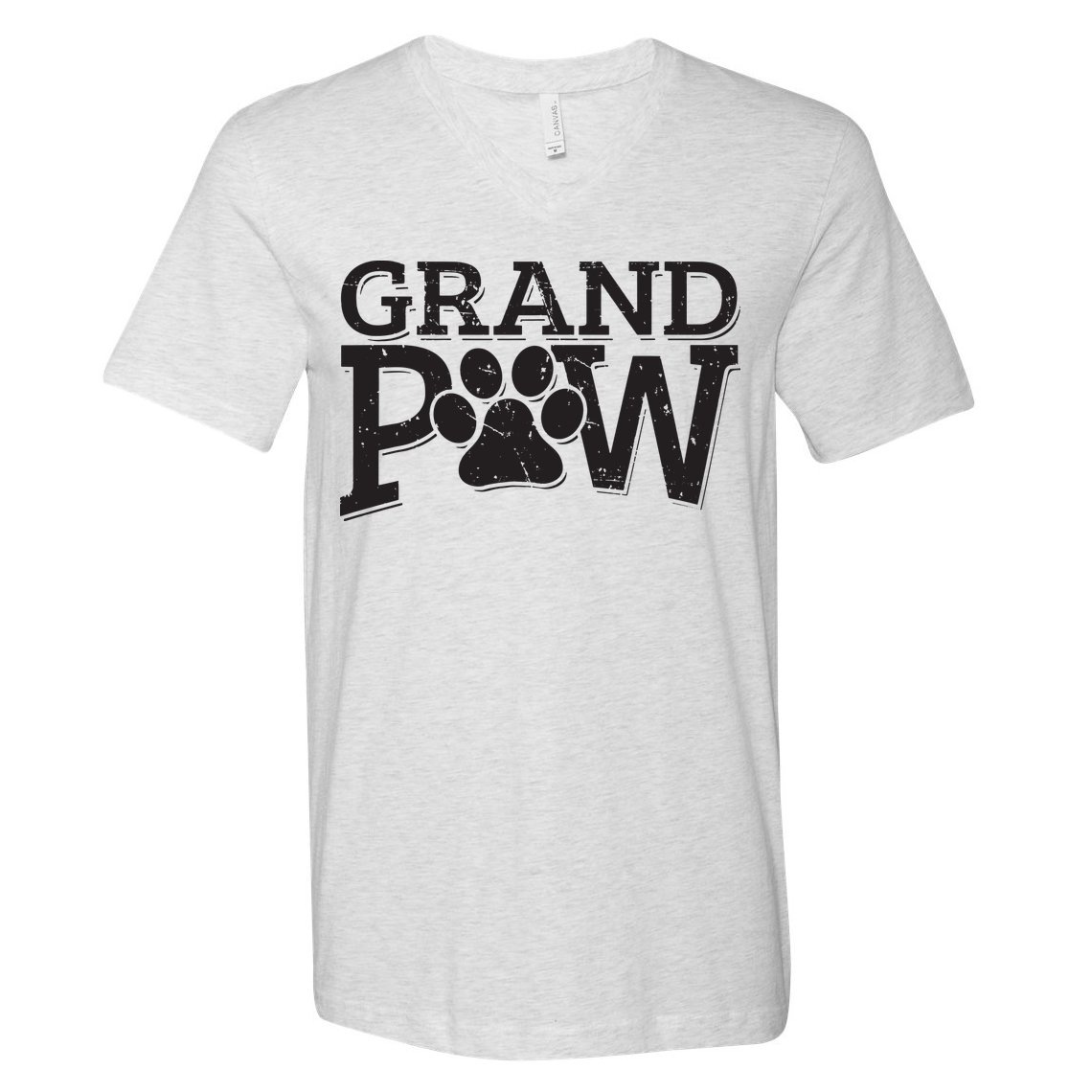 Grandpaw Dog Grandpa Shirts Grand Paw Gifts Men Dad Father V-Neck T-Shirt