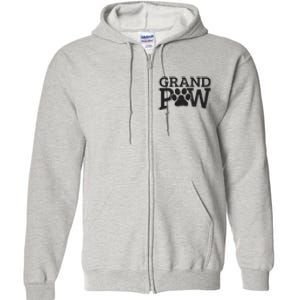 Grandpaw Dog Grandpa Shirts Grand Paw Gifts Men Dad Father Full Zip Hoodie