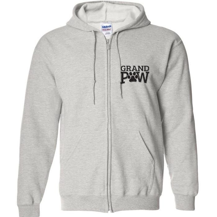 Grandpaw Dog Grandpa Shirts Grand Paw Gifts Men Dad Father Full Zip Hoodie