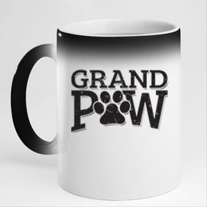 Grandpaw Dog Grandpa Shirts Grand Paw Gifts Men Dad Father 11oz Black Color Changing Mug