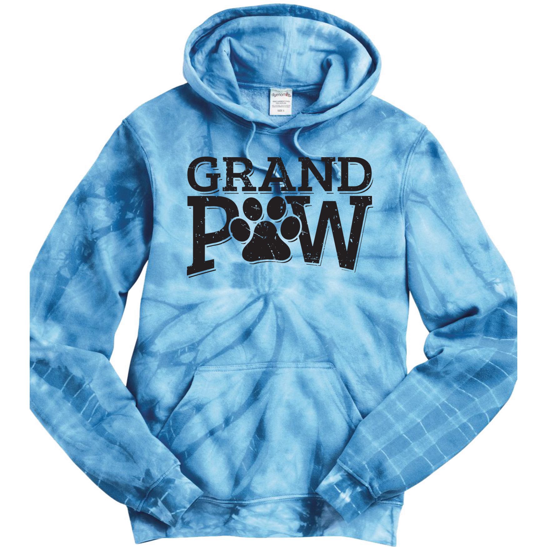 Grandpaw Dog Grandpa Shirts Grand Paw Gifts Men Dad Father Tie Dye Hoodie
