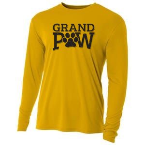 Grandpaw Dog Grandpa Shirts Grand Paw Gifts Men Dad Father Cooling Performance Long Sleeve Crew